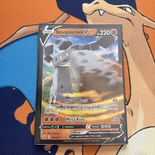 Stonjourner V 115/202 Sword & Shield Base Set NM - photo 3