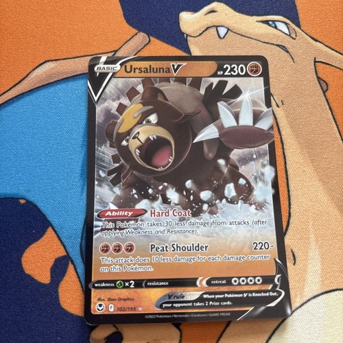 Ursaluna V - 102/195 - Pokemon Silver Tempest Ultra Rare