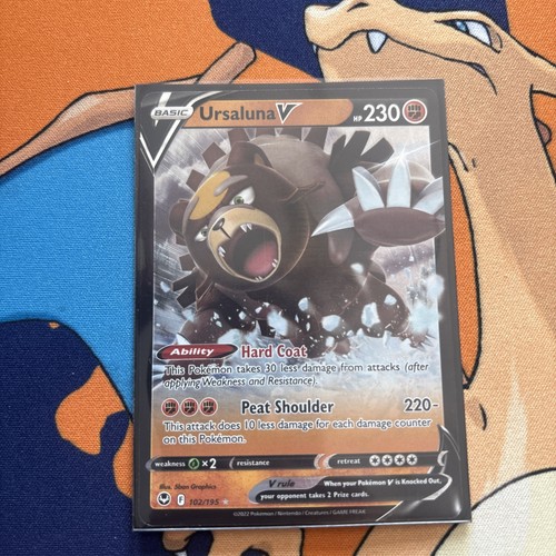 Ursaluna V - 102/195 - Pokemon Silver Tempest Ultra Rare - photo 3