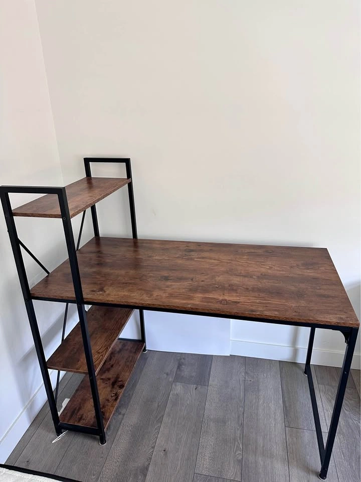 Work Desk with Shelves