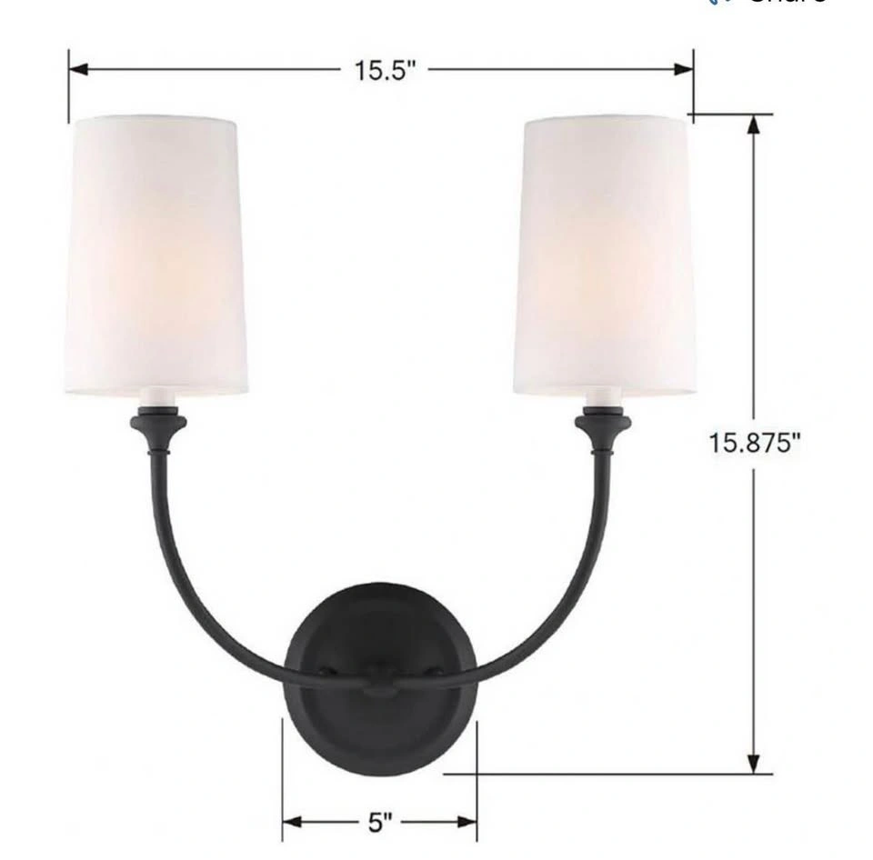 New 2 Light Wall Sconce - photo 3