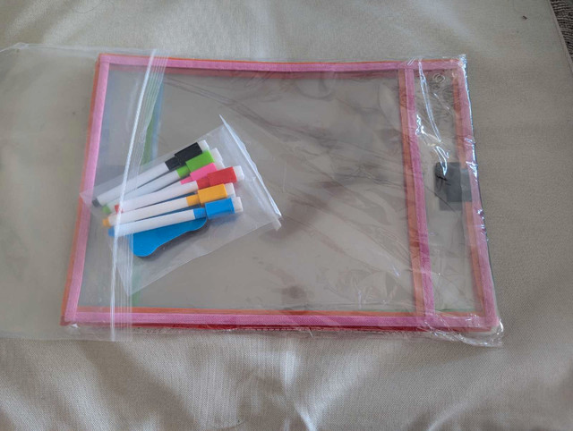 Portable transparent whiteboard with bookmark set - photo 2