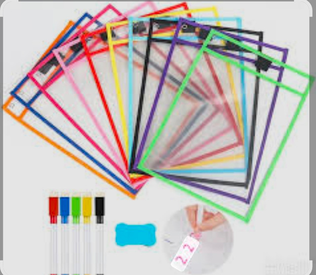 Portable transparent whiteboard with bookmark set - photo 3