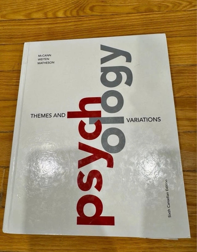 Psychology: Themes and Variations - Sixth Canadian Edition
