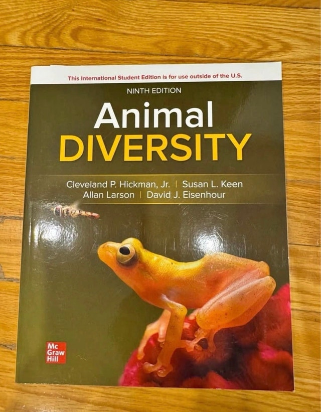 McGraw Hill Animal Diversity 9th Edition