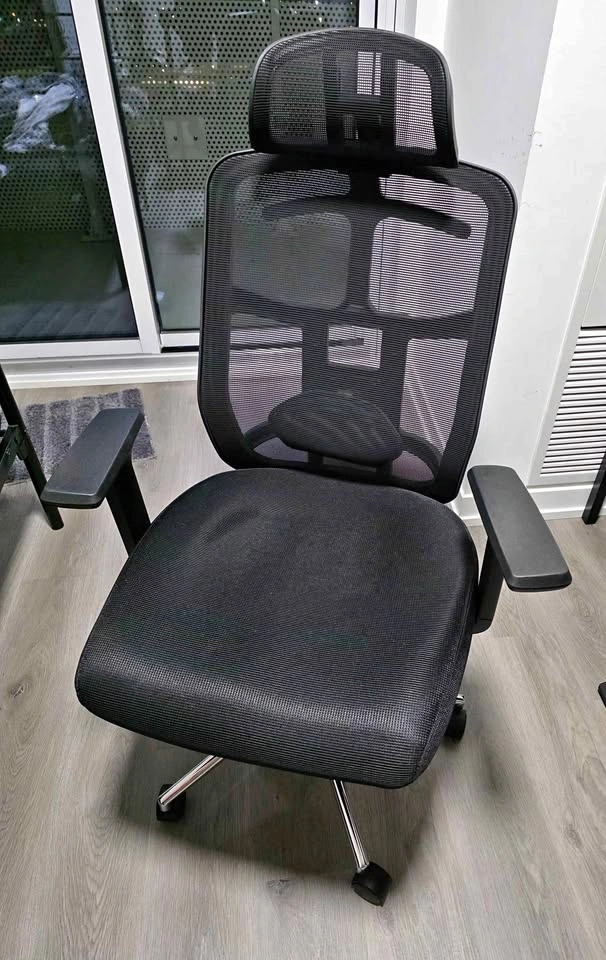 Ergonomic Mesh Office Chair with Headrest (motiongrey)