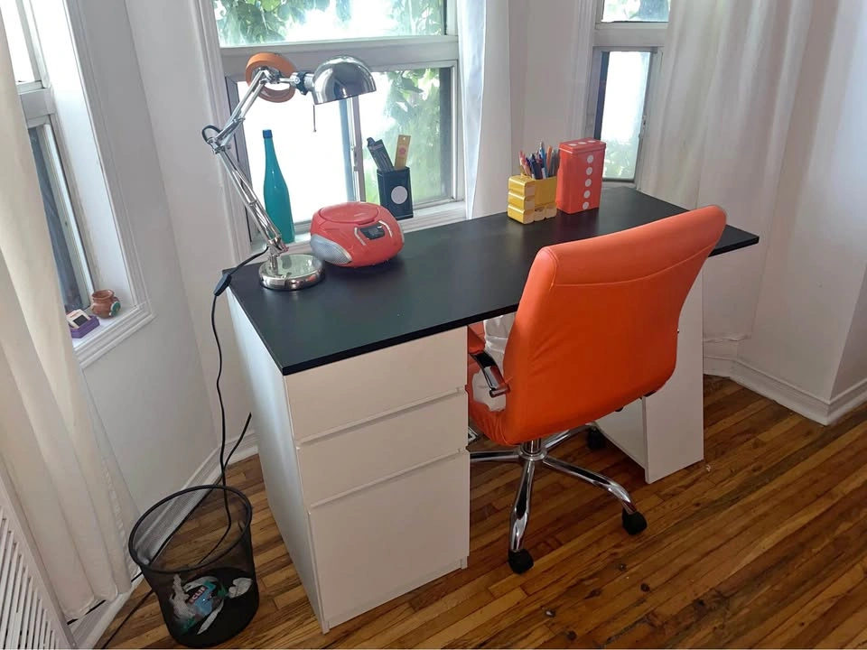 Modern Black and White Desk