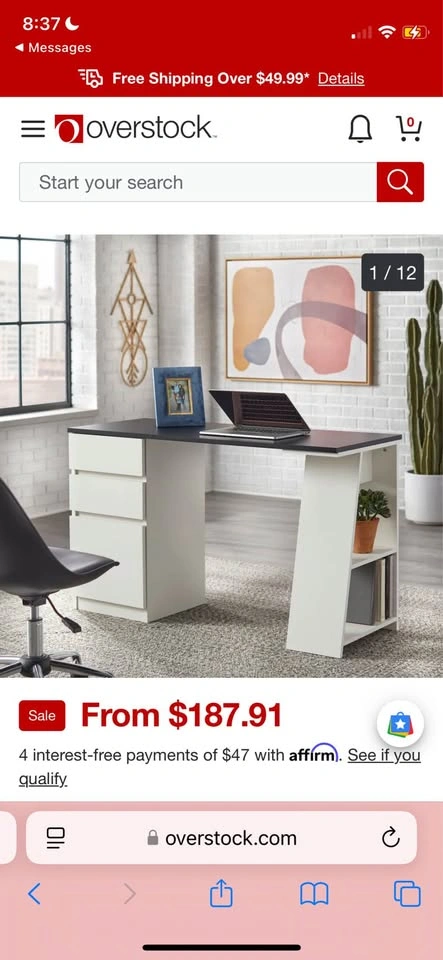 Modern Black and White Desk - photo 5
