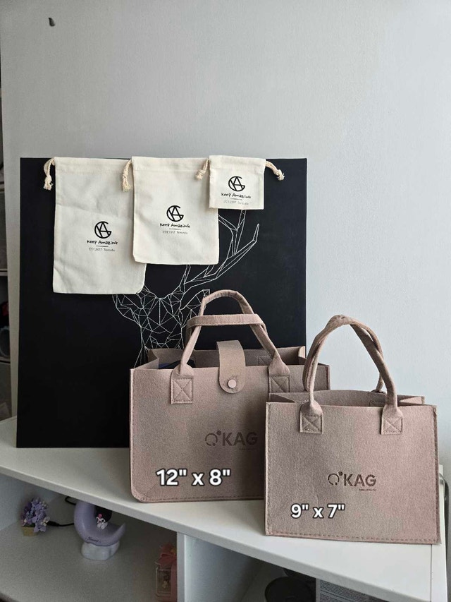 Reusable Felt Bags + Cotton Pouches Bundle