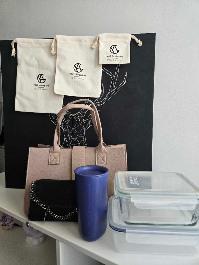 Reusable Felt Bags + Cotton Pouches Bundle - photo 2