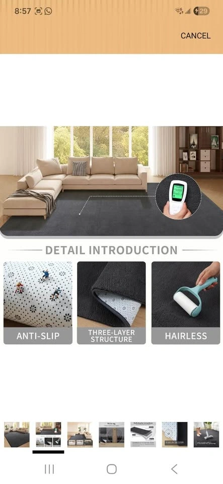 5x7 Faux Fur Area Rug - photo 3