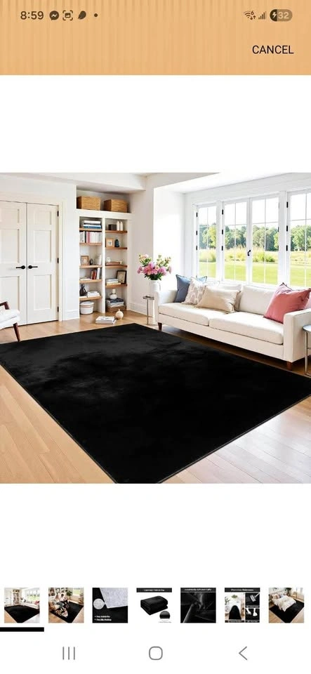 8x5 Faux Fur Area Rug