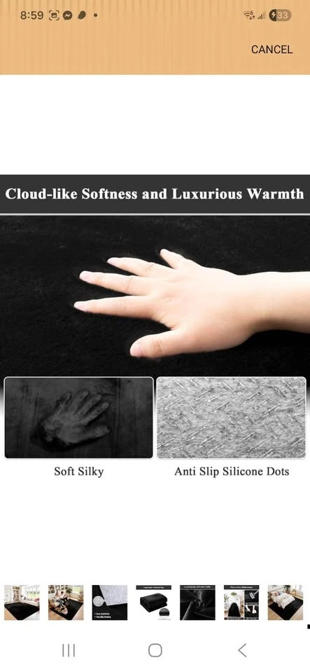 8x5 Faux Fur Area Rug - photo 4