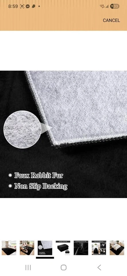 8x5 Faux Fur Area Rug - photo 5