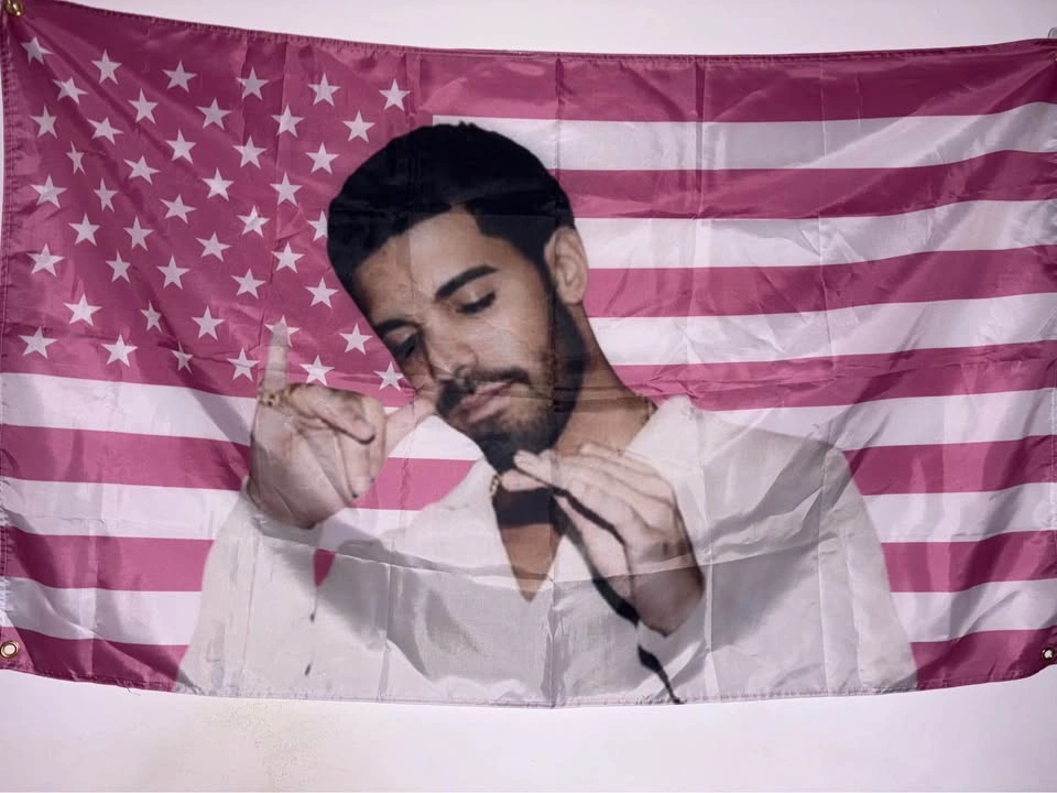 Drake Pink American Flag Tapestry - photo 3