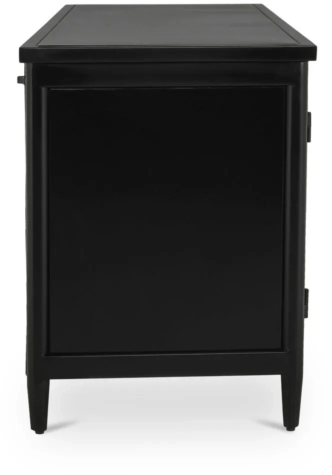 MOE'S HENRY BLACK METAL & GLASS SIDEBOARD / MEDIA CABINET - photo 4