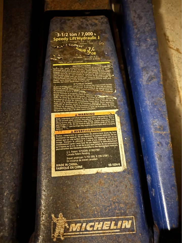 Michelin 3-1/2 Ton Speedy Lift Hydraulic Jack - photo 2