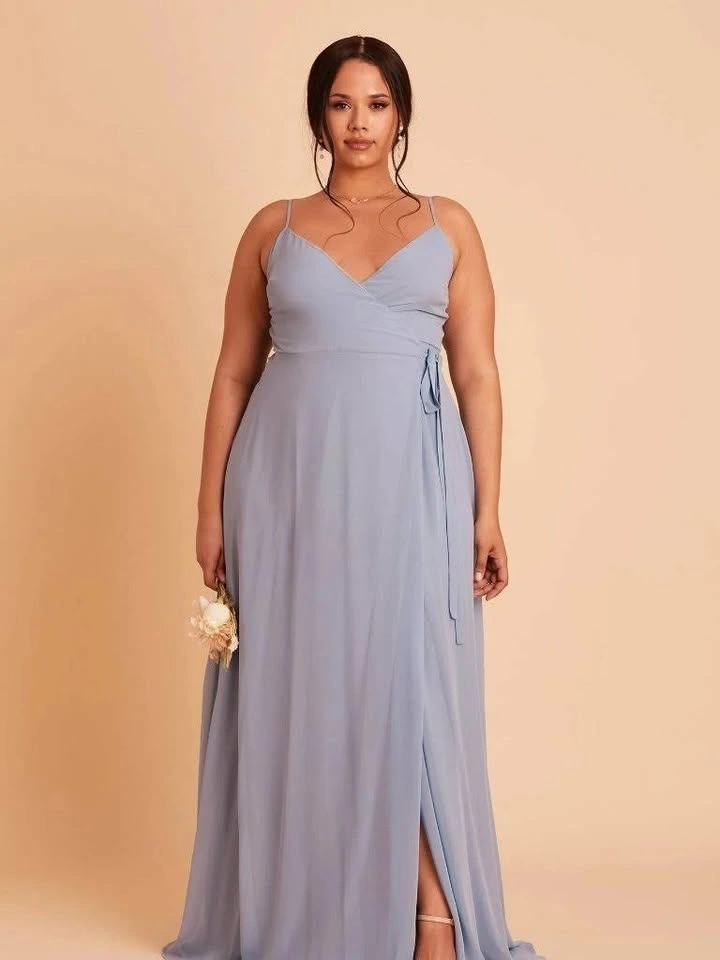 Birdy Grey Cindy Chiffon Bridesmaid Dress - Dusty Blue Size 2X - photo 2
