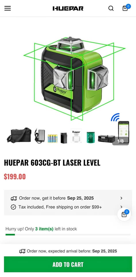 HUEPAR 603CG-BT LASER LEVEL