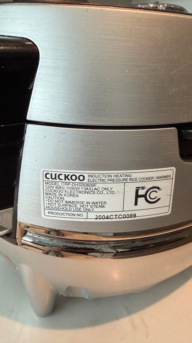 Cuckoo 6-Cup IH Electric Pressure Rice Cooker (CRP-DHSR0609F) - photo 5