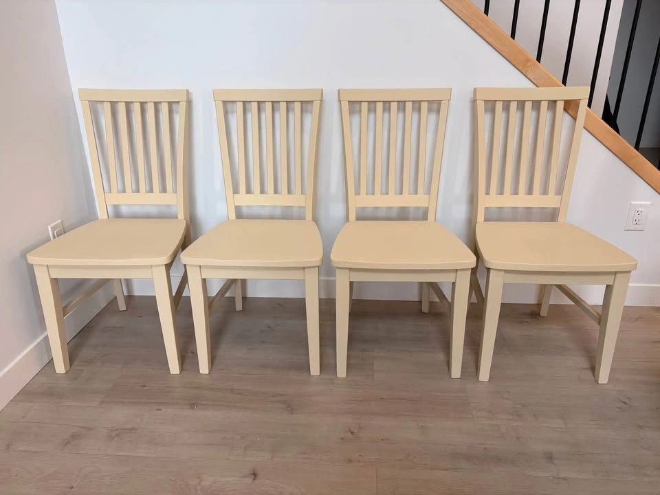 4 Beautiful Solid Wood Dining Chairs - photo 2