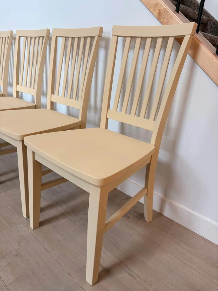 4 Beautiful Solid Wood Dining Chairs - photo 3