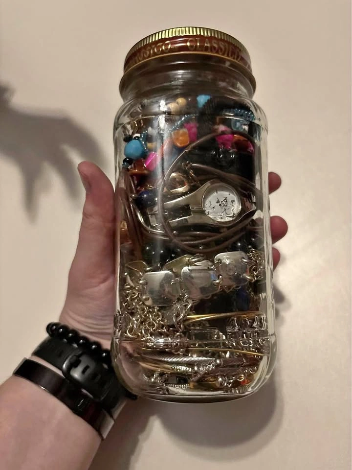 Assorted Jewelry Jar