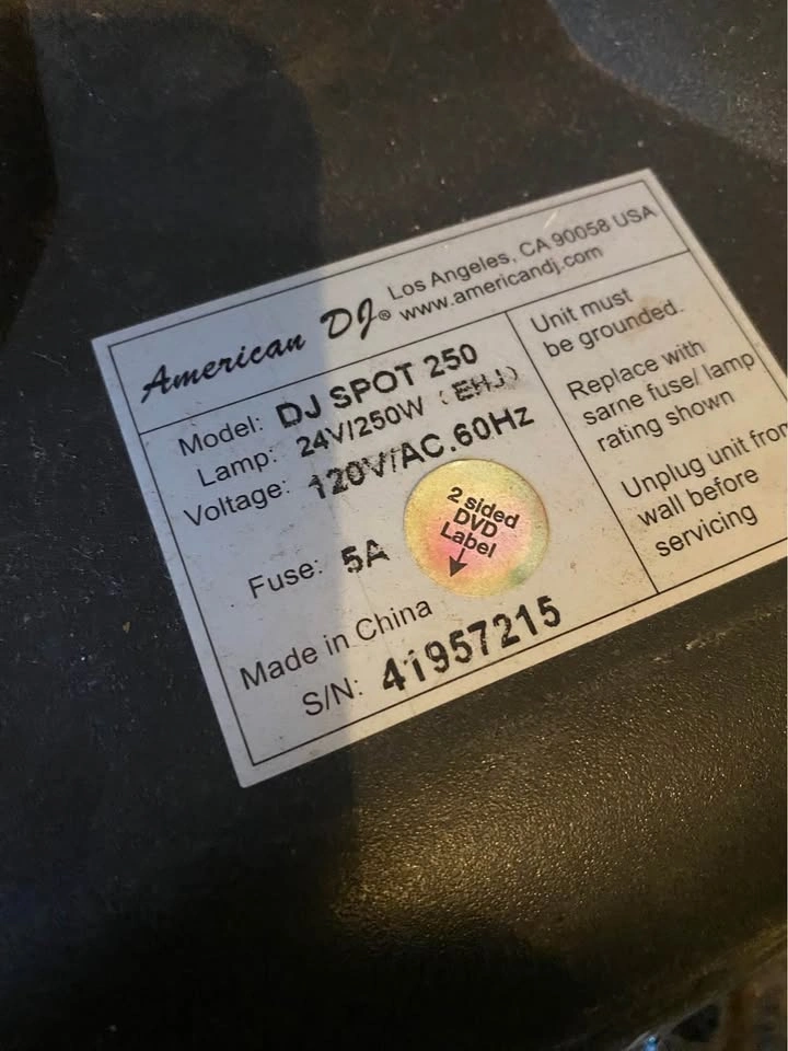 American DJ DJ Spot 250-DMX 250W Halogen Intelligent Lighting - photo 2