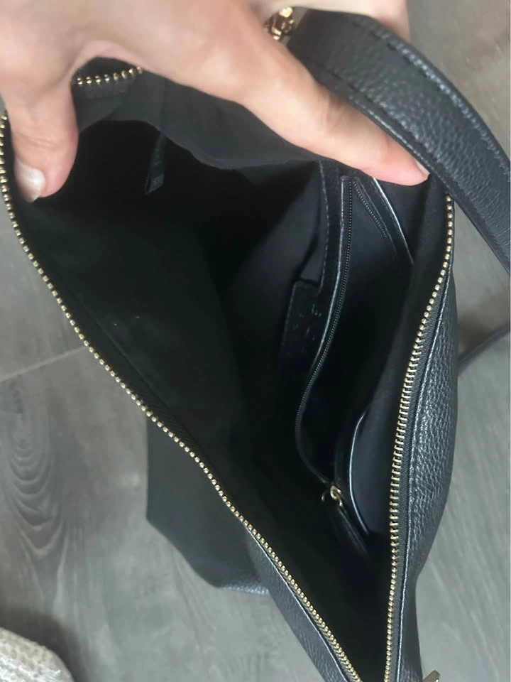 BCBG Paris Black Pebbled Faux Leather Crossbody Bag - photo 5