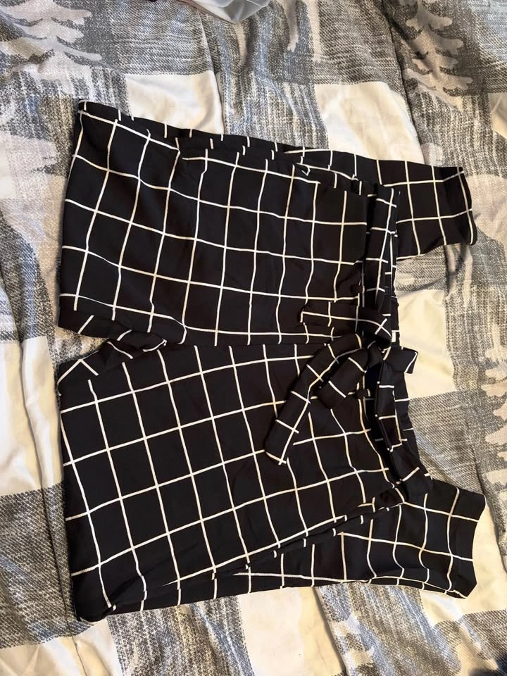 Women's Stretchy Plaid Print Dressy Pants - photo 4
