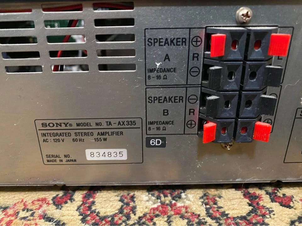 Vintage Sony Integrated Stereo Amplifier TA-AX335 - photo 5