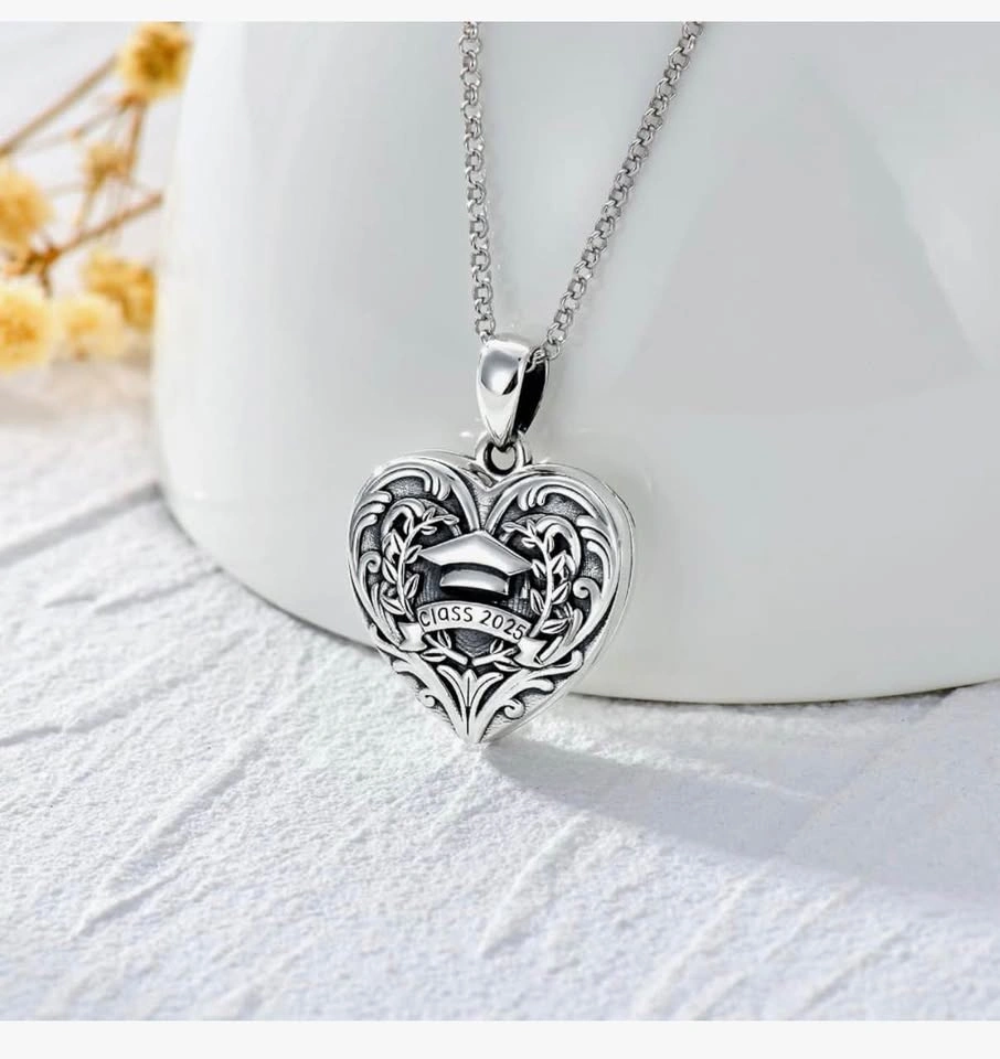Locket Necklace - Holds 2 Pictures - Class of 2025 - photo 2