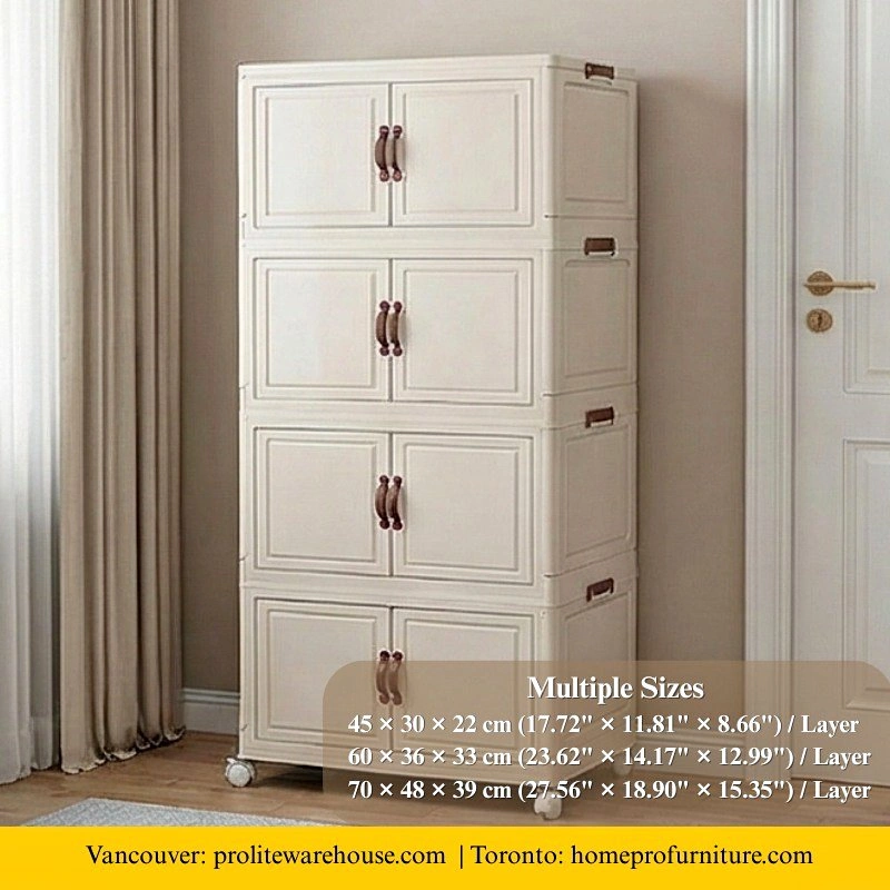 No-Install Multi-Layer Storage Cabinet