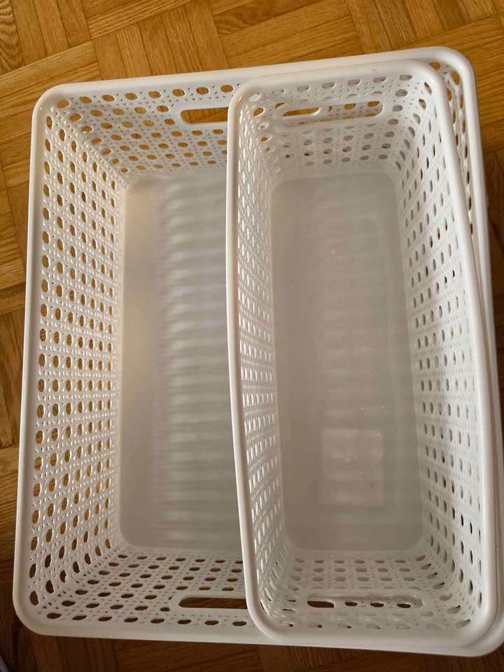 Plastic & Fabric Storage Baskets Set of 15– Like New - photo 3