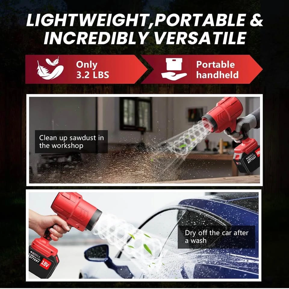 Electric Leaf Blower Cordless with 2*4500mAh Batteries - photo 3