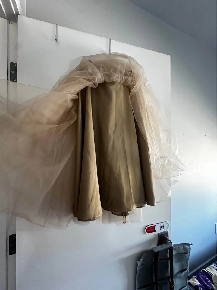 Champagne Tulle Maxi Skirt - photo 3