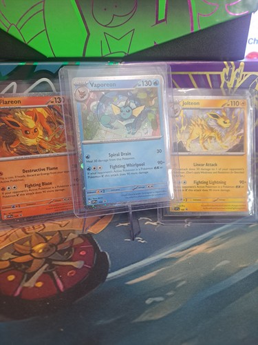 Vaporeon, Jolteon & Flareon Black Star Promo Holo Rare Prismatic