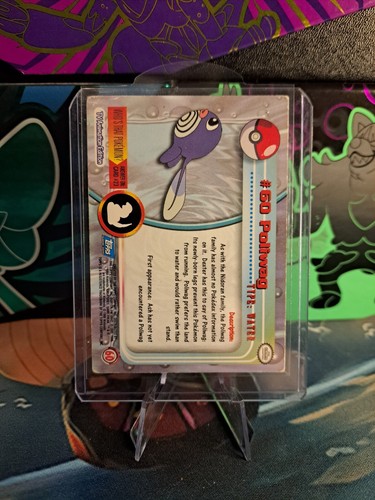 Poliwag #60 Topps Black Logo Foil Holo Pokémon TV Animation Edit - photo 5