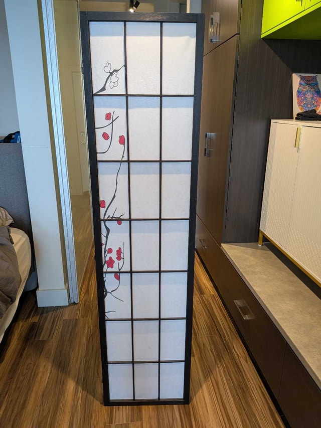 4-Panel Shoji Room Divider – Cherry Blossom Design - photo 3