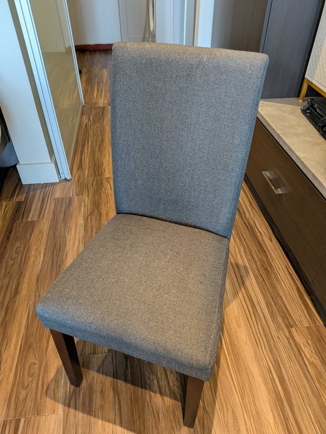 Set of 2 Grey Upholstered Chairs - photo 2