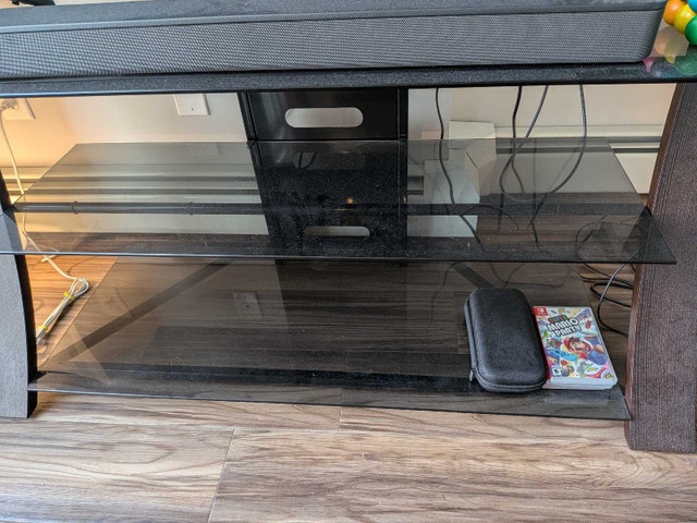 Glass TV Stand – 3 Shelves
