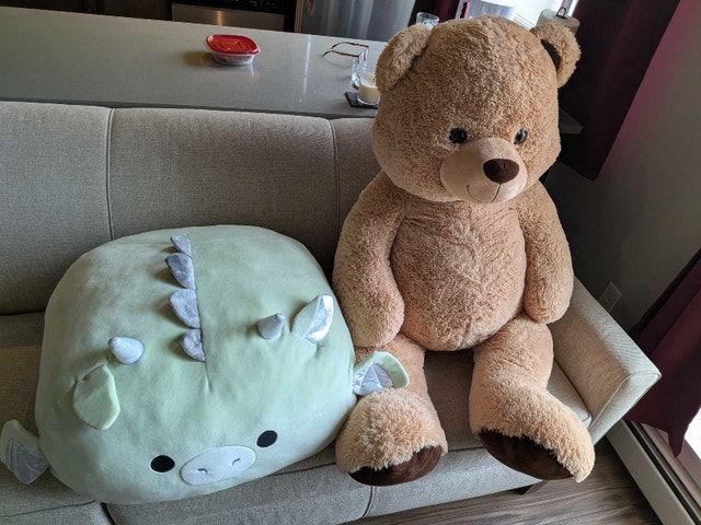 Giant Squishmallow Dragon & Teddy Bear