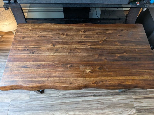 Solid Vietnamese Oak Live-Edge Coffee Table
