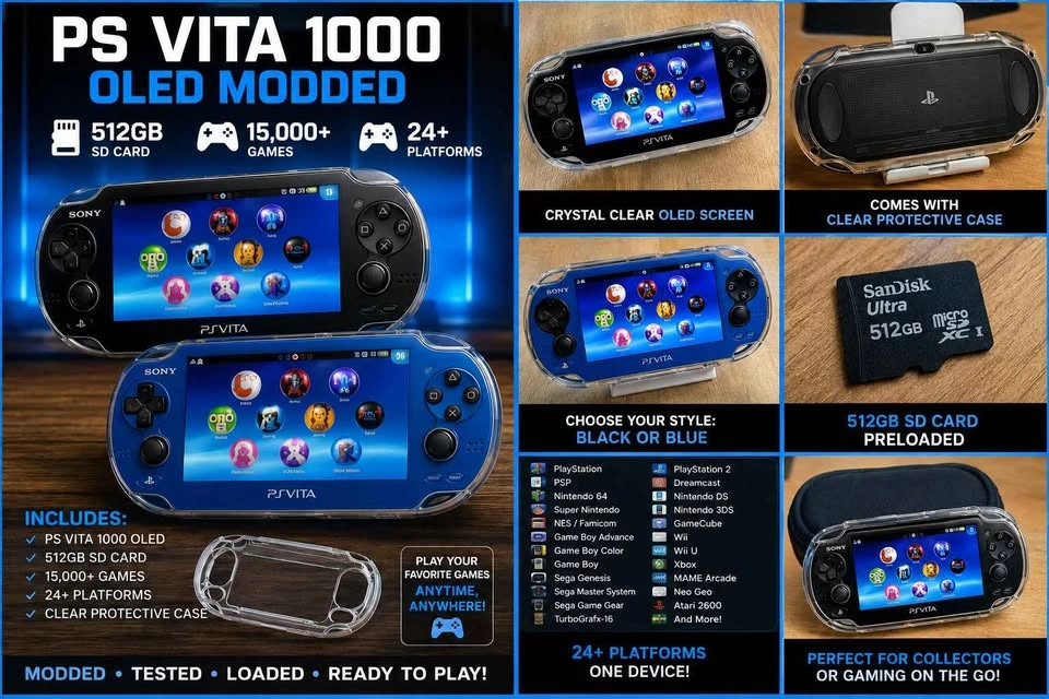 PS Vita 1000 OLED (Modded) – 512GB – 15,000+ Games - photo 2