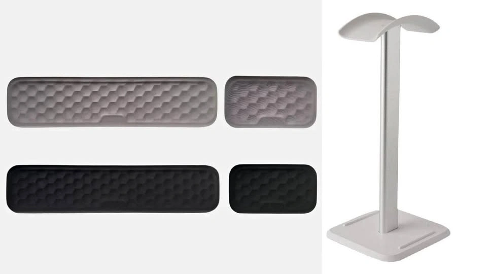 Aluminum headphone stand + keyboard wrist rest BUNDLE - New
