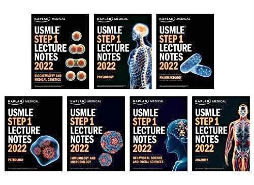 Kaplan Medical USMLE Step 1 Lecture Notes 2022 – 7-Book Set
