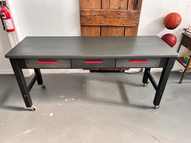 1950’s Oak lab table - photo 2