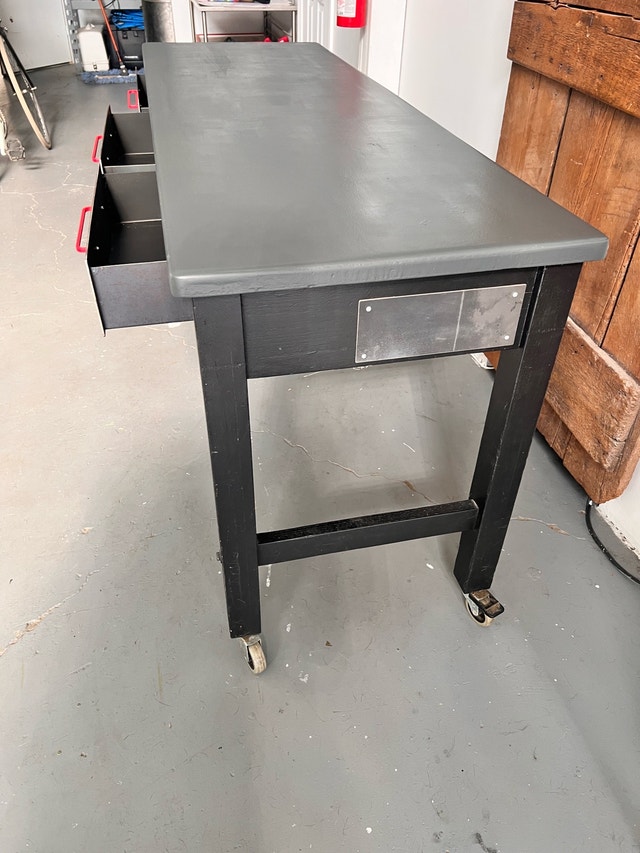 1950’s Oak lab table - photo 4