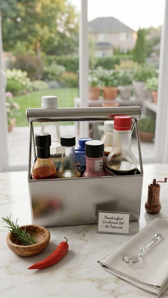 Stainless Steel Condiment Caddy - photo 3