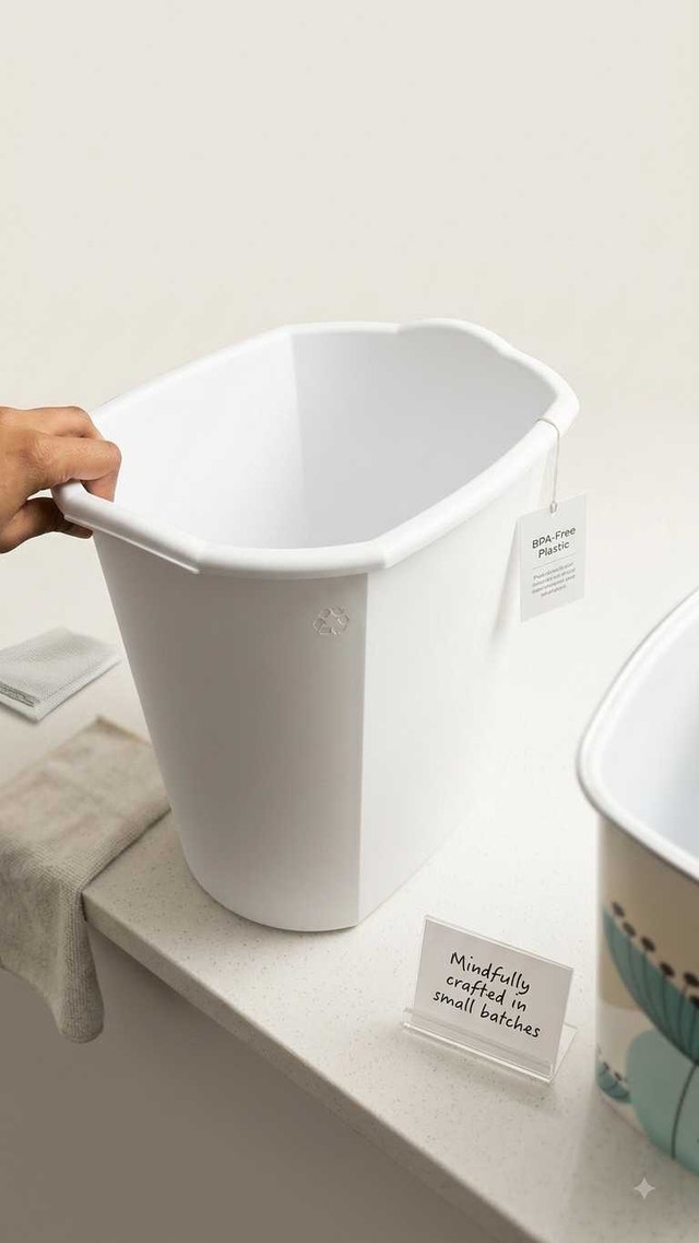 Sterilite White Plastic Wastebasket (11.4 L / 3 Gal)